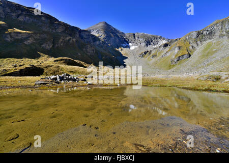 Nassfeld-Reservoir, hinter Sinwelleck, Nationalpark Hohe Tauern, Kärnten, Österreich Stockfoto