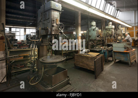 Dreherei, Dreherei mit historischen Maschinen, landwirtschaftliche Maschinen, Middle Franconia, Bayern, Deutschland Stockfoto