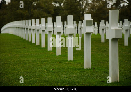 Die Normandie amerikanischen Soldatenfriedhof in Colleville-Sur-Mer, Normandie, Frankreich. Stockfoto