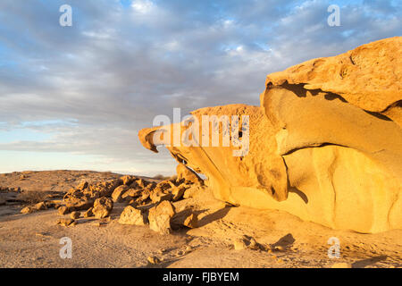Granit-Steinbildung im Norden der Welwitschia Ebenen, Namibia Stockfoto