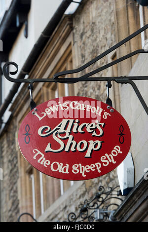 Alices Shop. Alice im Wunderland Shop, Oxford, England Stockfoto