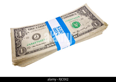 Bündel von einer hundert-Dollar-Rechnungen Stockfoto
