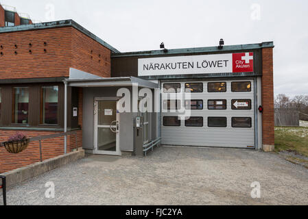 Die Notaufnahme im Krankenhaus Löwenströmska, Upplands Väsby Stockfoto