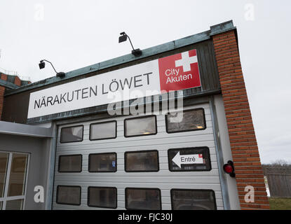 Die Notaufnahme im Krankenhaus Löwenströmska, Upplands Väsby Stockfoto