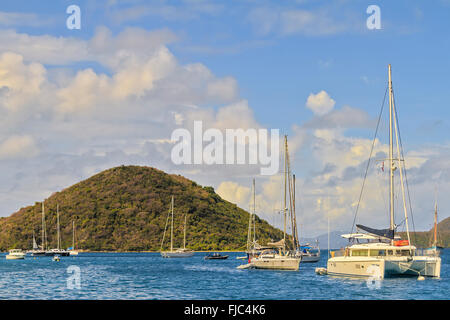 Boote auf Pusser es Landung Tortola British Virgin Islands Stockfoto