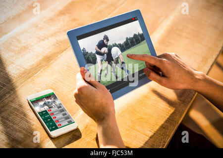 Zusammengesetztes Bild der Ansicht der Vorlesung app Stockfoto