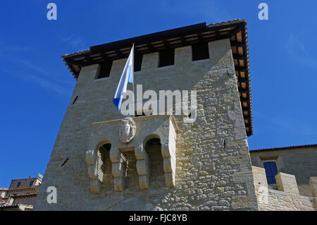 San Marino Stadt, Wand Turm S Francesco, Porta Del Loco Stockfoto