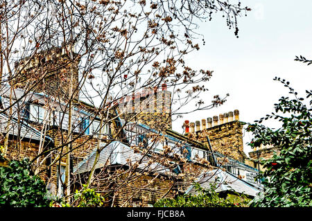 Wohnungen in London Bloomsbury Bereich; Haeuser in Bloomsbury Stockfoto