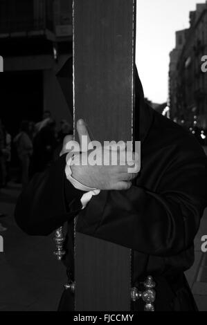 Prozession der Karwoche in Barcelona, ​​Holy Woche, Karfreitag, Barcelona, ​​Catalonia, Spanien Stockfoto