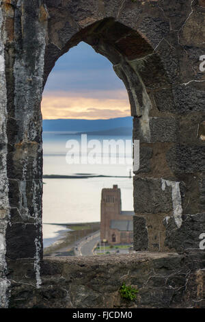 Blick auf den Sonnenuntergang vom McCaig es Tower, Oban Stockfoto