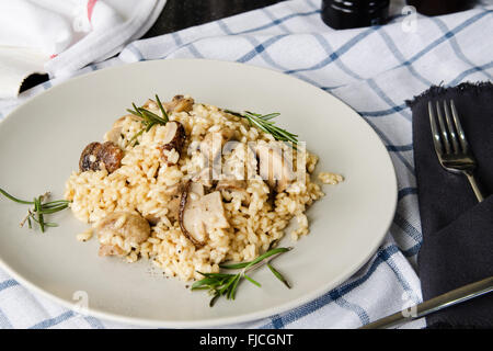 Risotto mit Pilzen Stockfoto