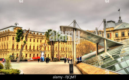 Ausstieg aus Icheri Sheher u-Bahnstation in Baku Stockfoto