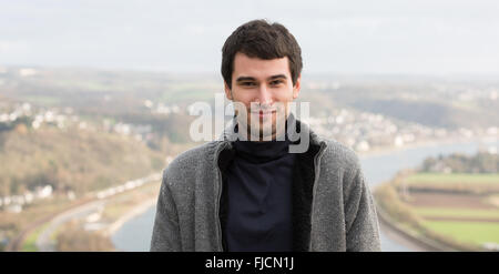 Junge Mann in Rheine, Deutschland Stockfoto