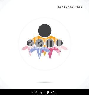 Team Partner Freunde anmelden Vektor Entwurfsvorlage. Zusammen union Symbol für Freundschaft, Partnerschaft-Logo. Business-Teamwork Stock Vektor