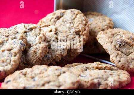 Müsli mit Rosinen Cookies Stockfoto