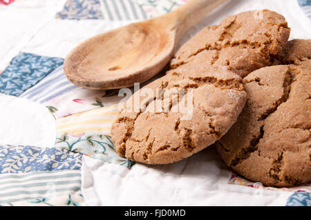 Snap-Ingwer-Plätzchen Stockfoto