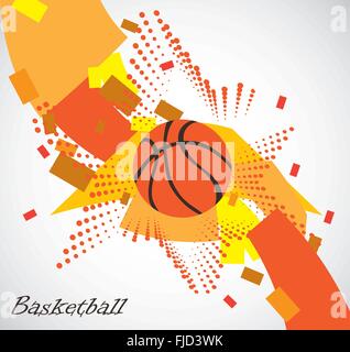 Abstrakte Basketball Spielfeld mit Stern Stock Vektor