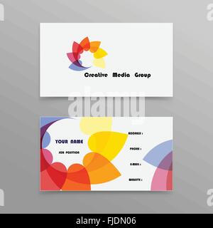 Abstrakte kreative Visitenkarten-Design-Vorlage. Vektor-illustration Stock Vektor
