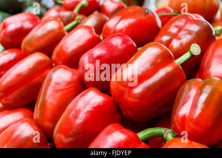 Paprika (Paprika) im Markt Stockfoto