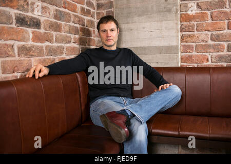 Schauspieler David Morrissey im Everyman Theatre Liverpool Stockfoto