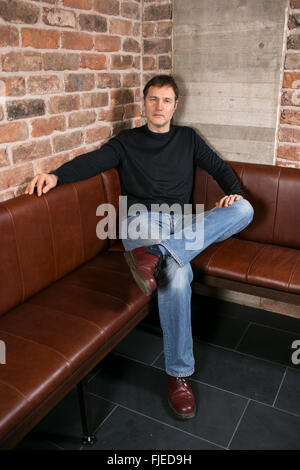 Schauspieler David Morrissey im Everyman Theatre Liverpool Stockfoto