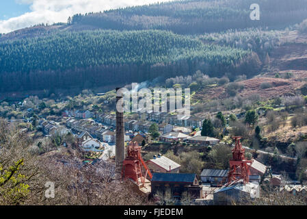 Die Rhondda Heritage Park in Trehafod in Rhondda-Süd-Wales. Ein sehr beliebtes Touristenziel - eines der beliebtesten Stockfoto