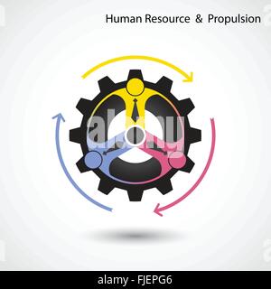 Human Resources und Business & industrielle Antriebskonzept.  Vektor-illustration Stock Vektor