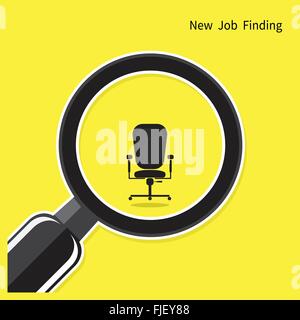 Neues Konzept, Arbeit zu finden. Suche für einen Mitarbeiter. Auf der Suche nach Talent. Suche nach Geschäftsmann. Vektor-illustration Stock Vektor