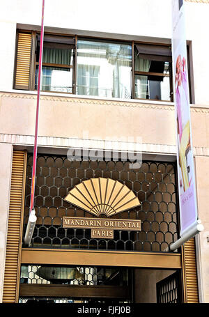 Mandarin Oriental Paris Hotel Faubourg Saint-Honore Straße Paris Frankreich Stockfoto