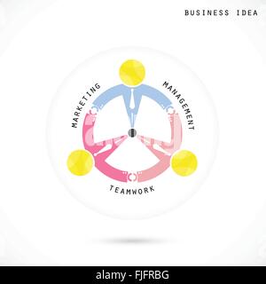 Team Partner Freunde anmelden Vektor Entwurfsvorlage. Zusammen union Symbol für Freundschaft, Partnerschaft-Logo. Business-Teamwork Stock Vektor