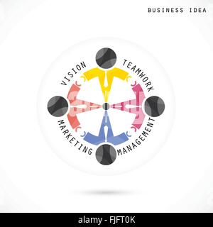 Team Partner Freunde anmelden Vektor Entwurfsvorlage. Zusammen union Symbol für Freundschaft, Partnerschaft-Logo. Business-Teamwork Stock Vektor