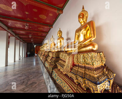 Goldenen Buddha-Statuen, Tempel Wat Pho, Wat Phra Chetuphon, Bangkok, Thailand Stockfoto