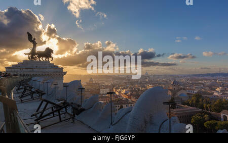 Ein Blick über Rom bei Sonnenuntergang Stockfoto