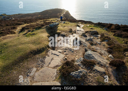 Der Stein Weg am Slieve League Klippen im Co. Donegal, Irland. Stockfoto