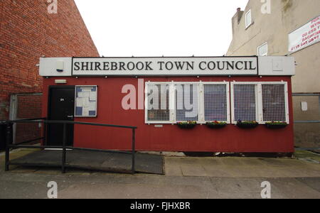 Als Stadtrat aufbauend auf Patchwork-Reihe, Shirebrook, Derbyshire England UK Stockfoto