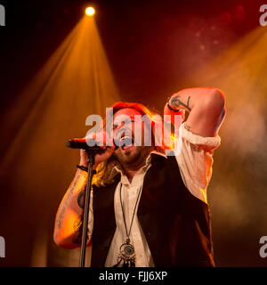 Nathan James von Inglorious auf Lead-vocals Stockfoto