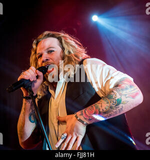 Nathan James von Inglorious auf Lead-vocals Stockfoto