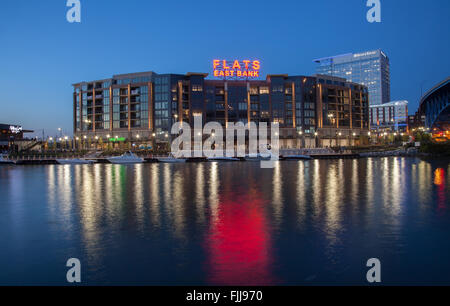 Die Wohnungen Ostufer-Entertainment-Bereich in Cleveland, Ohio Stockfoto