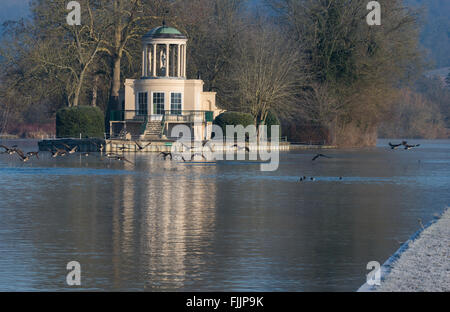 Tempel Insel Henley auf Themse Stockfoto