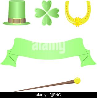 St. Patricks Day-Vektor-Design-Elemente festlegen Stock Vektor