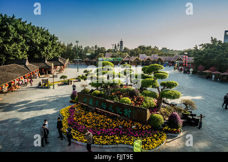 Eingang des "Shenzhen Splendid China Folk Culture Village" Stockfoto