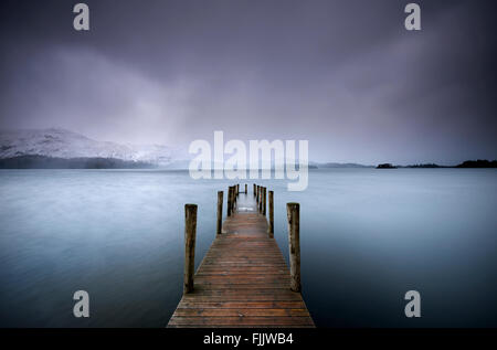 Ashness Landung Pier, Derwentwater, Lake District, Großbritannien Stockfoto