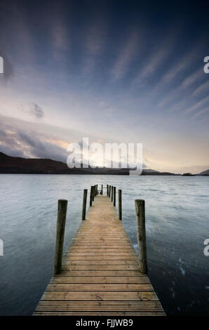 Ashness Landung Pier, Derwentwater, Lake District, Großbritannien Stockfoto