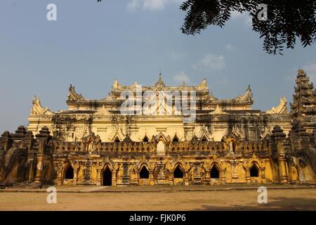 Maha Aung Mye Bon Zan Kloster in Inwa, Mandalay, Myanmar Stockfoto