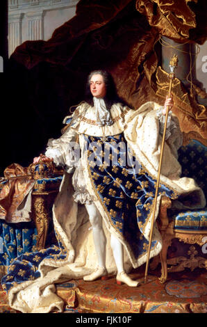 Französische König Louis XV von Hyacinthe Rigaud Stockfoto