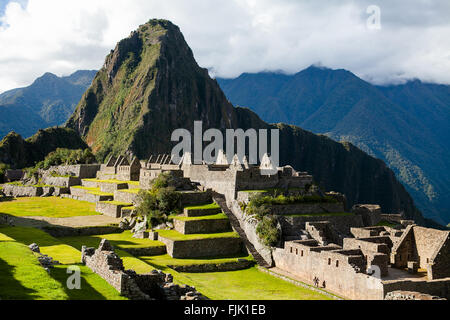 Machu Picchu Peru in der späten Nachmittagssonne Stockfoto