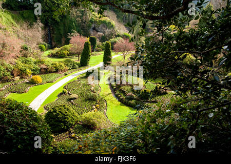 Sunken Garden in Butchart Gardens, in der Nähe von Victoria, Vancouver Island, British Columbia, Kanada Stockfoto