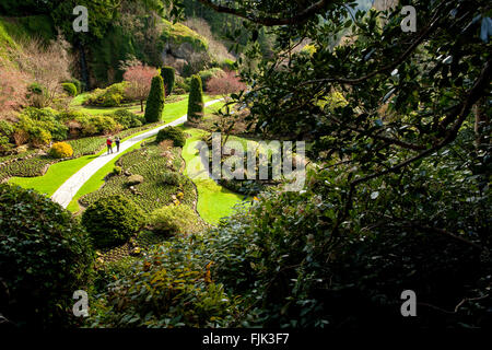 Sunken Garden in Butchart Gardens, in der Nähe von Victoria, Vancouver Island, British Columbia, Kanada Stockfoto