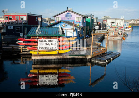 Fishermans Wharf - Victoria, Vancouver Island, British Columbia, Kanada Stockfoto