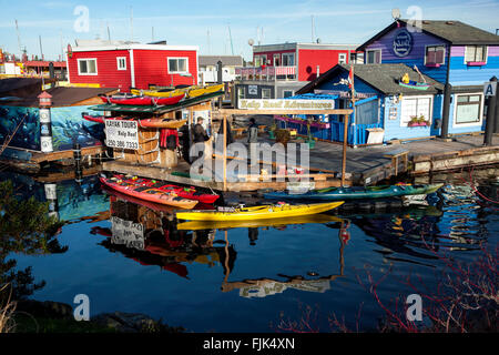 Fishermans Wharf - Victoria, Vancouver Island, British Columbia, Kanada Stockfoto